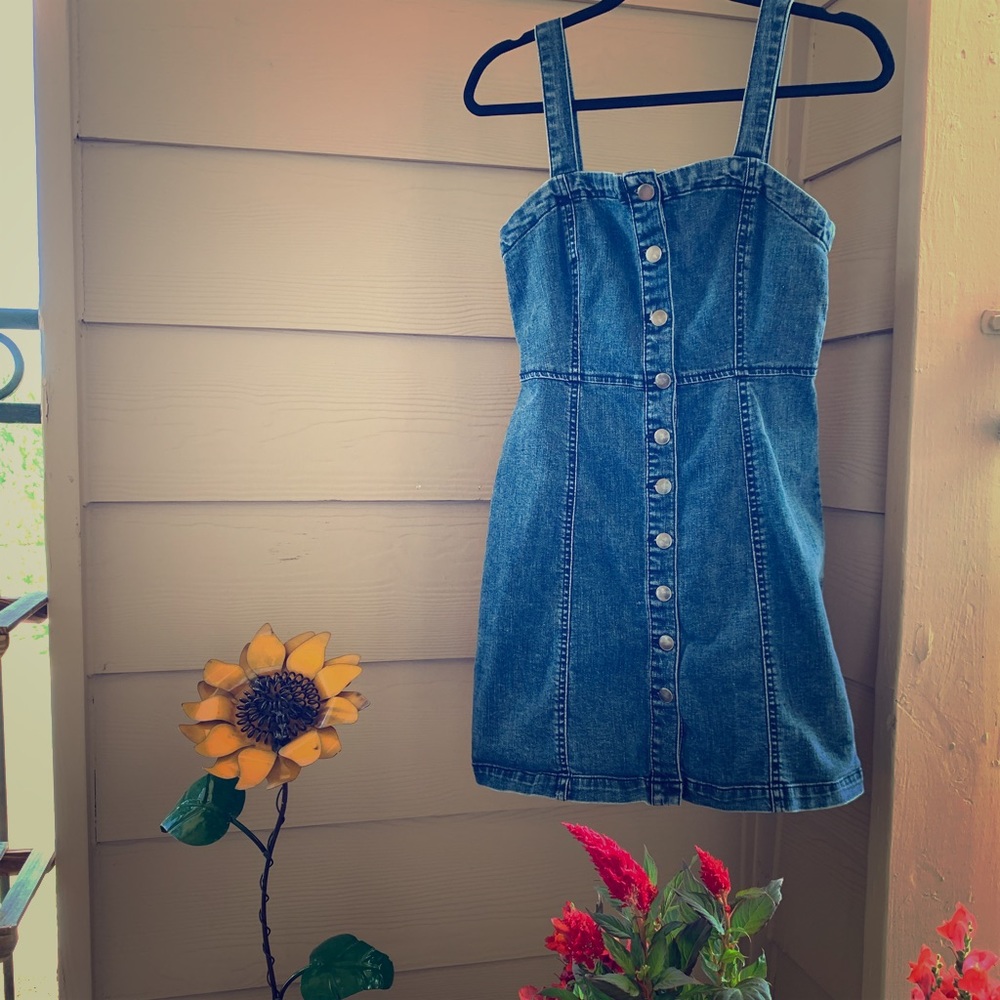 🌻Denim button down dress